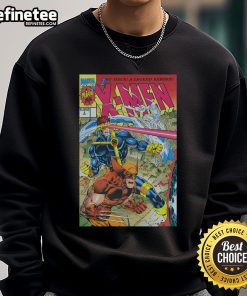 Official X-Men 1991 Issue sweatshirt featuring classic comic book artwork and vibrant colors, perfect for fans and collectors.
