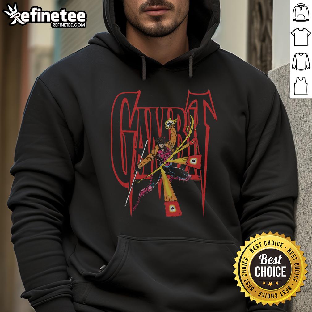 Official X Men Gambit Hoodie Official X-Men Gambit Hoodie featuring a stylish design with Gambit's signature colors and logo, perfect for fans.