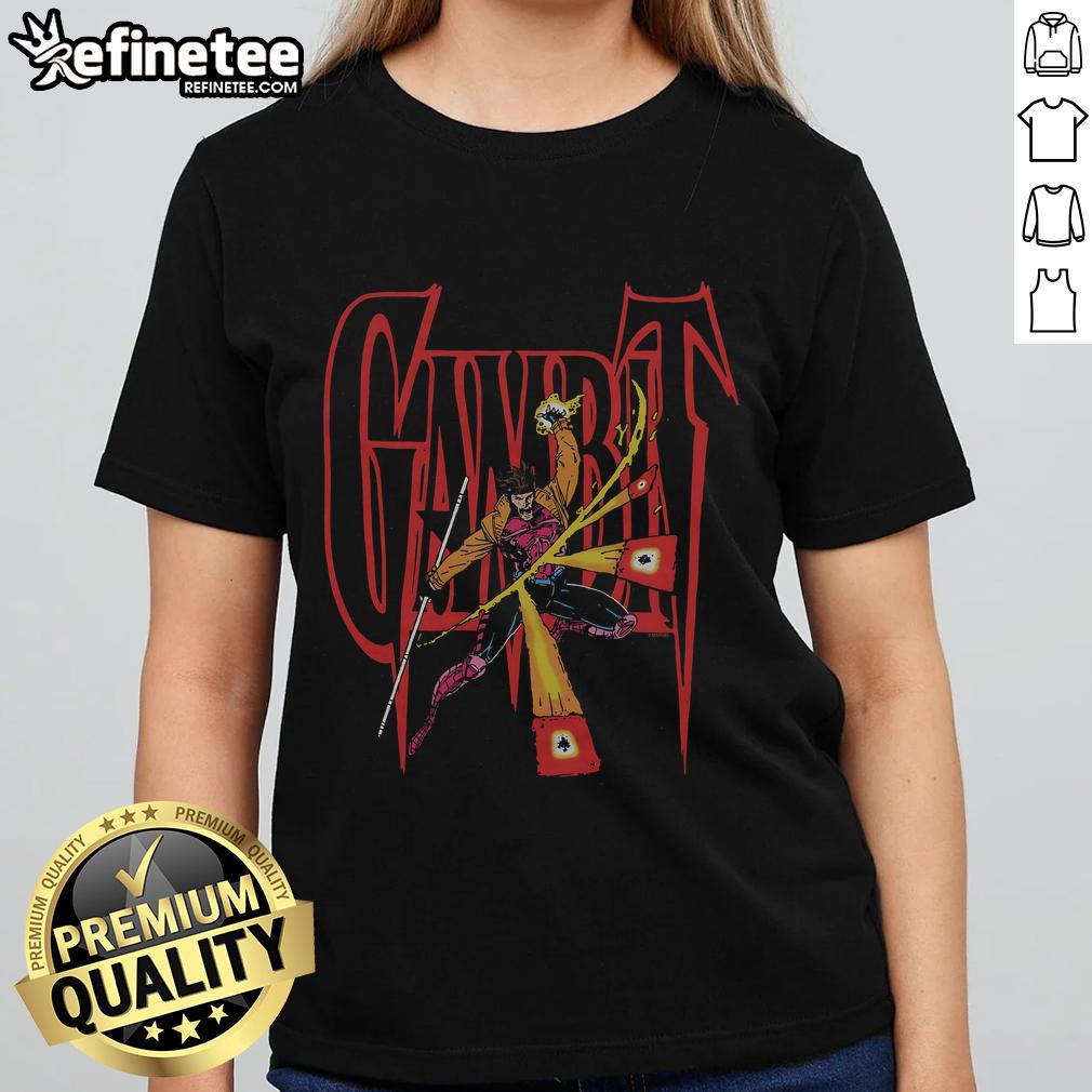 Official X Men Gambit Ladies Tee Official X-Men Gambit Ladies Tee featuring a stylish design perfect for fans of the iconic Marvel character Gambit.