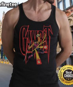 Stylish Official X-Men Gambit Tank Top featuring vibrant graphics of Gambit, perfect for comic fans and casual wear.