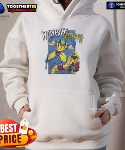 Official X-Men Wolverine vs Sabretooth hoodie featuring iconic comic art and vibrant colors, perfect for Marvel fans.