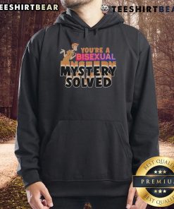 Official You're Bisexual Mystery Solved Hoodie in vibrant colors, showcasing a stylish design perfect for pride and self-expression.