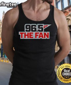 Alt Text: Original 96.5 The Fan logo tank top featuring a bold design, perfect for sports fans and casual wear.
