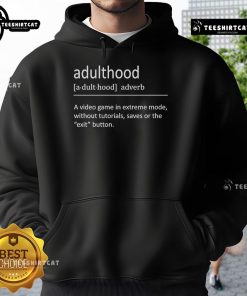Original Adulthood Definition hoodie in extreme mode, featuring vibrant graphics and a stylish design for gamers.