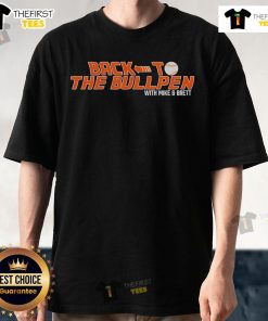 Original Back To The Bullpen T-Shirt featuring Mike and Brett, perfect for fans of the classic series.
