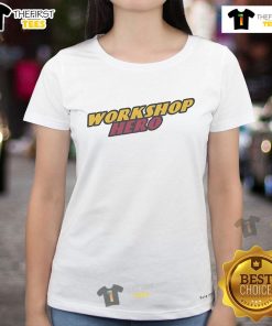 Original Chris Boden Workshop Hero Ladies Tee in vibrant colors showcasing stylish design and comfortable fit.