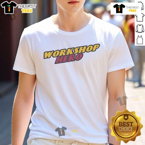 Alt Text: Original Chris Boden Workshop Hero T-Shirt featuring a vibrant design and comfortable fit, perfect for fans and creators.