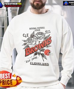 Alt Text: Original Cleveland Browns Rose sweatshirt, celebrating the National Football League since 1946, stylish and comfortable.