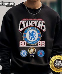 2025 Chelsea Football Club sweatshirt celebrating Original FIFA Club World Cup Champions, stylish and comfortable design.