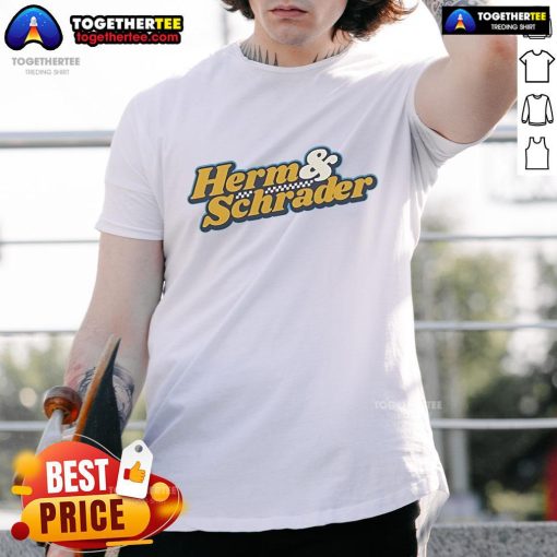 Original Herm & Schrader T-Shirt featuring a unique design, perfect for fans of classic automotive apparel.