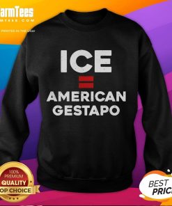 Original ICE Equals American Gestapo Sweatshirt featuring bold graphic design and comfortable fit for everyday wear.