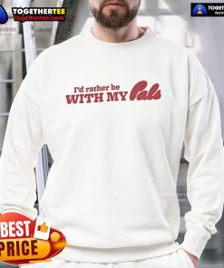Cozy Original Id Rather Be With My Pals Sweatshirt in stylish design, perfect for casual outings with friends.