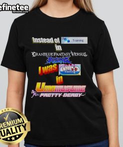 Alt Text: Original Instead of Training in Granblue Fantasy Versus Rising Ladies Tee featuring vibrant graphics and stylish design.