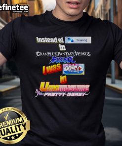 Alt Text: Original Instead Of Training In Granblue Fantasy Versus Rising T-Shirt design featuring vibrant graphics and gaming theme.