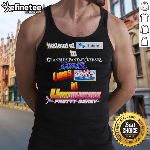 Alt Text: Original Instead Of Training in Granblue Fantasy Versus Rising Tank Top showcasing vibrant design and character art.