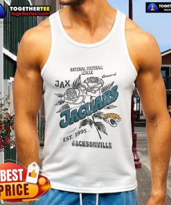 Original Jacksonville Jaguars tank top featuring team logo, established 1995, perfect for NFL fans and casual wear.