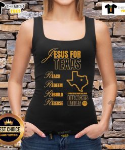 Original Jesus for Texas Reach Redeem Rebuild Release tank top showcasing a vibrant design for faith-inspired fashion.