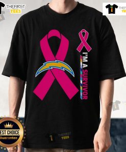 Original Los Angeles Chargers X Cancer Awareness I'M A Survivor T-Shirt, featuring bold graphics and a supportive message.