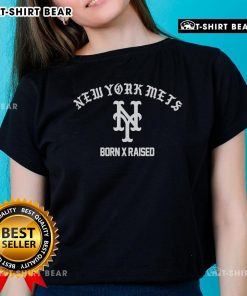 Original MLB Born X Raised Mets ladies tee featuring vibrant team colors and stylish design, perfect for female fans.