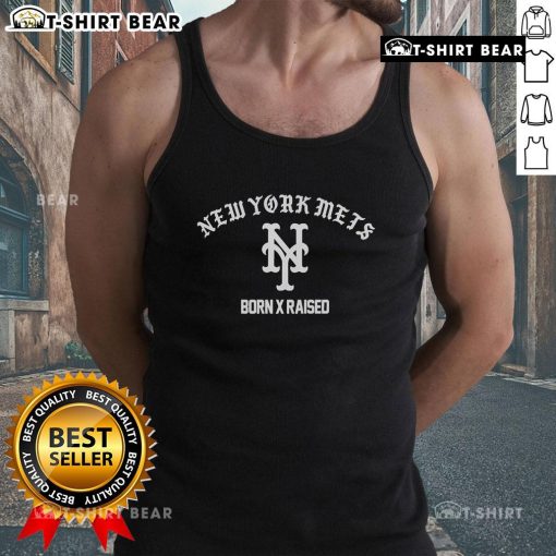 Alt Text: Original MLB Born X Raised Mets tank top featuring a stylish design, perfect for baseball fans and summer wear.