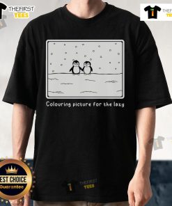Original Penguin Colouring Picture for the Lazy T-Shirt featuring a fun, artistic design perfect for casual wear.