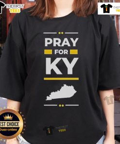 Original Pray For KY Kentucky State Christian Ladies Tee with a stylish design for faith-inspired fashion.