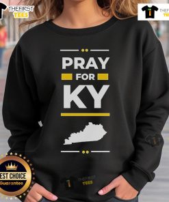 Original Pray For KY Kentucky State Christian Sweatshirt featuring a stylish design and faith-inspired message.