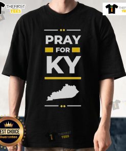 Alt Text: Original Pray For Ky Kentucky State Christian T-Shirt featuring a stylish design for faith-inspired fashion lovers.