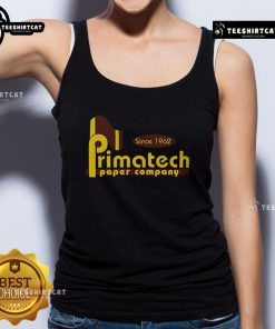 Alt Text: Original Primatech Paper Company tank top since 1962, featuring a vintage design perfect for fans and collectors.