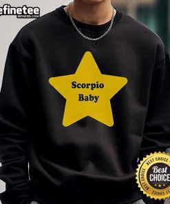 Alt Text: Original Scorpio Baby Star Sweatshirt in soft fabric featuring a unique star design, perfect for stylish infants.
