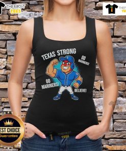 Original Seattle Mariners Texas Strong Mariner Moose mascot cartoon tank top design featuring vibrant colors and fun graphics.