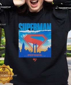 Original Superman Metropolis City of Tomorrow sweatshirt featuring iconic superhero graphics and vibrant colors.
