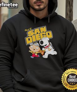 Original Family Guy hoodie featuring 'The Road to San Diego' design, perfect for fans of the show.