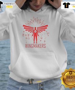 Original The Wingmakers Hoodie in black, featuring unique artwork and a comfortable fit for fans and enthusiasts.