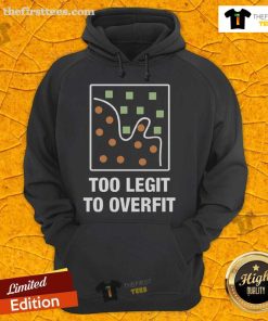 Stylish Original Too Legit To Overfit Hoodie in black, perfect for casual wear and street fashion enthusiasts.