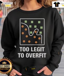 Alt Text: Original Too Legit To Overfit Sweatshirt in vibrant colors, perfect for casual wear and street style fashion.