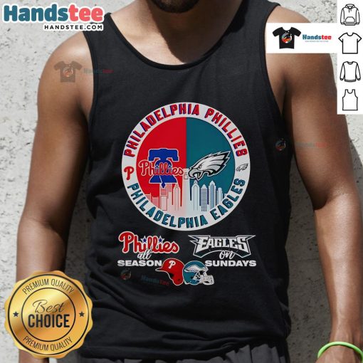 Philadelphia Phillies all-season Eagles on Sundays tank top, perfect for sports fans and summer outings.