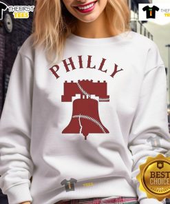 Philly Cracked Liberty Bell sweatshirt featuring a vintage design, perfect for fans of Philadelphia and American history.