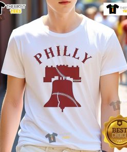 Philly Cracked Liberty Bell T-Shirt featuring a graphic of the iconic Liberty Bell in distressed style.