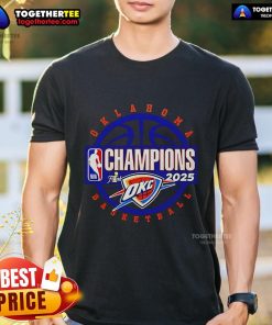 Alt Text: Premium 2025 NBA Finals Champions Oklahoma City Thunder Circle T-Shirt featuring team logo and vibrant colors.