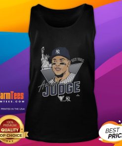 Alt Text: Premium Aaron Judge New York Yankees player caricature on a stylish tank top, perfect for baseball fans.