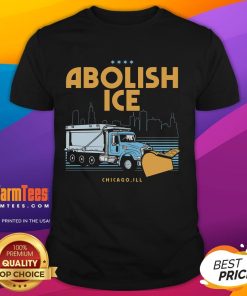 Premium Abolish Ice Chicago Ill T-Shirt featuring bold graphic design and comfortable fit for supporters of immigration reform.