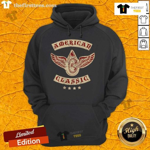 Premium American Classic Hoodie in navy blue, featuring a cozy design and comfortable fit for everyday wear.