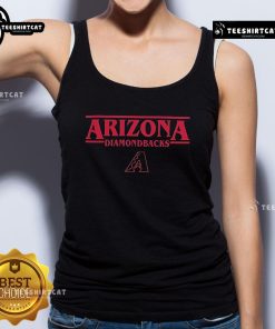 Premium Arizona Diamondbacks X Stranger Things logo tank top featuring a stylish design for fans and collectors.