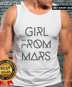 Premium Ash Girl From Mars tank top featuring a stylish graphic design, perfect for casual wear and showcasing unique fashion.