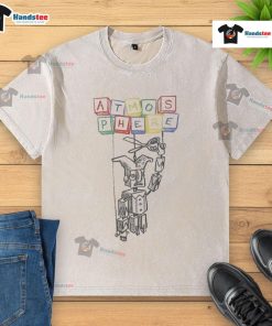 Alt Text: Premium Atmosphere Puppets Washed T-Shirt featuring a unique puppet graphic on a soft, comfortable fabric.