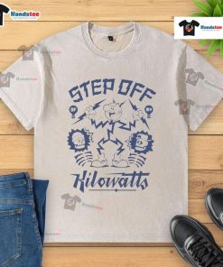 Premium Atmosphere Step Off My Kilowatts washed t-shirt in a stylish design, perfect for casual wear and eco-conscious fashion.