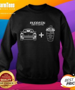 Alt Text: Premium Audrain Cars Coffee Pixels Sweatshirt featuring a stylish design, perfect for car enthusiasts and casual wear.
