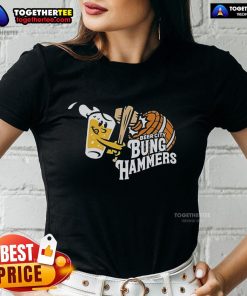 Premium Beer City Bung Hammers Ladies Tee featuring a stylish design perfect for beer enthusiasts and casual wear.