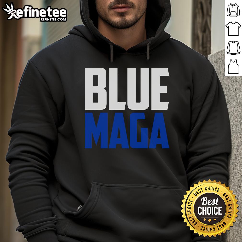 Premium Blue Maga Democrat Make America Great Again Hoodie Alt Text: Premium blue MAGA Democrat hoodie featuring Make America Great Again slogan, perfect for political events and casual wear.